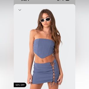 Edikted set super cute worn once both top and skirt!